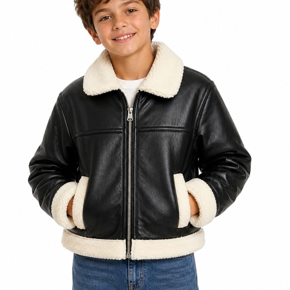 New Look Kids Jacket Small Faux Fur lined SKUK098